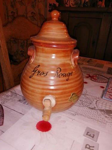 Pot vin rouge terre - pot,