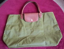 LONGCHAMP Pliable Original : Sac Cabas Pliable en Polyamide Vert Mousse et Cuir 