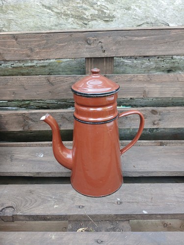 Ancienne cafetière émaillée - cafetière,