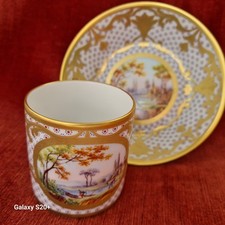 Tasse porcelaine Limoges Bernardaud  ancienne Manufacture Royale Paysage