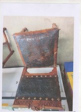 Lot De 4 Chaises  En Bois Et