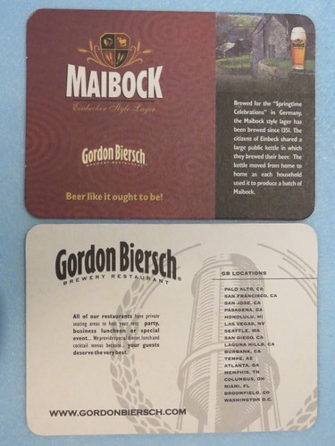 Bière dessous gordon - ~,