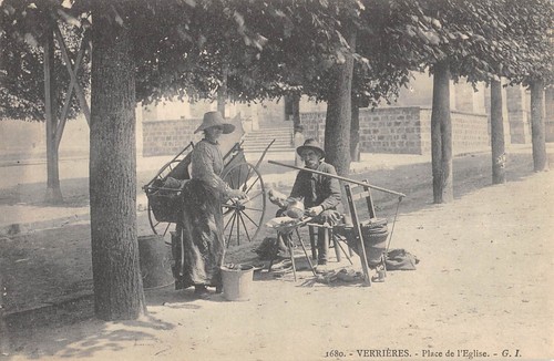 Cpa verrieres place de - cpa, 91
