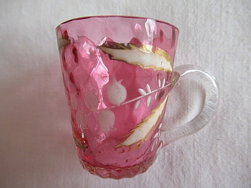 Ancien verre gobelet a - ancien, ou