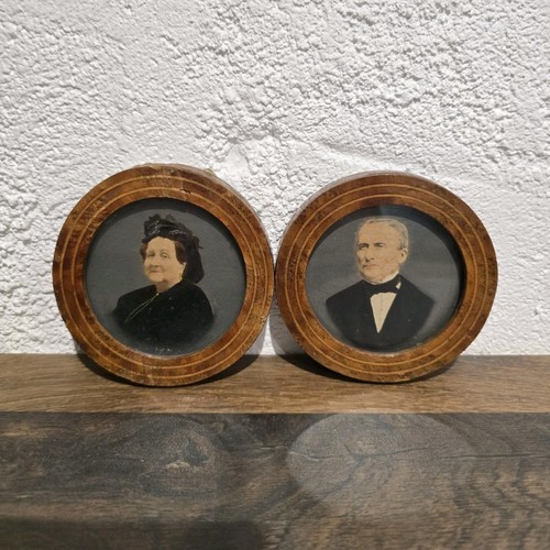 Paire portraits xixe - paire, de