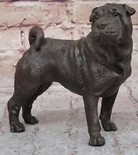 Bronze Shar Pei , Bronze Statue Animal Figurine Sculpture Chien Figurine Œuvre