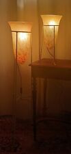 Ensemble 2 Luminaires vases Amphores verre soufflé boucheV.A sur trépied Vintage