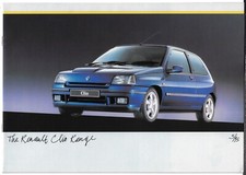 Renault Clio 1995-1996 UK Market Sales Brochure RL Prima RN RT RSi Baccara 16v
