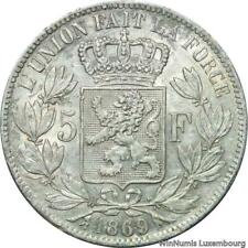 D1042 Belgium 5 Francs Leopold II Roi des Belges 1869 Argent -> Make offer