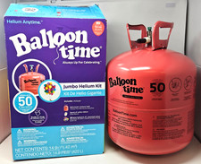 Helium Tank EMPTY Balloon Time 14.9 cu ft. Fills 50 9” balloons w/ Box EUC