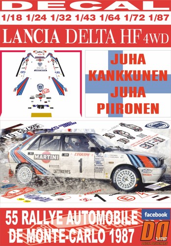 Decal lancia delta 4wd - lancia, hf