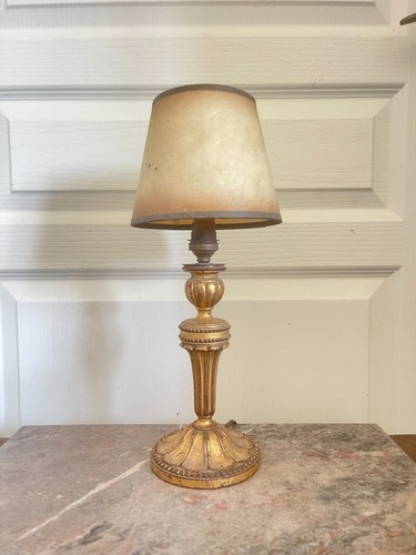 Ancien lampe table bois - table,