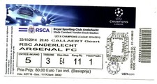 Ticket EC RSC Anderlecht - Arsenal London 22.10.2014