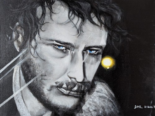Portrait peinture acrylique - peinture,