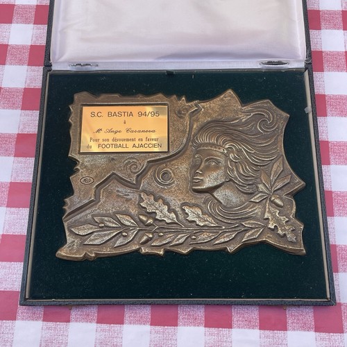 Rare plaque bronze - rare, football