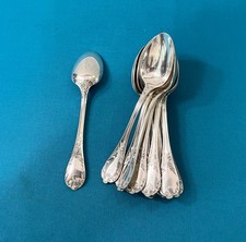 12 small spoons CHRISTOFLE model MARLY silver metal covered 13.5 cm