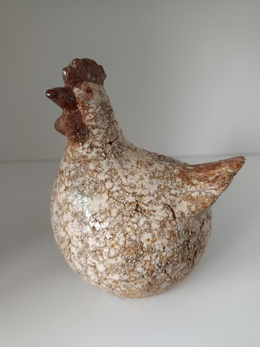 Poule céramique artisanale - poule, en