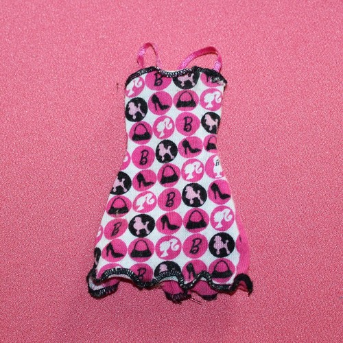 Robe rose noire poupée - noire,