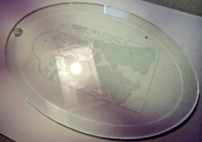 Oval  beveled glass with