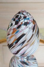 Oeuf décoratif verre soufflé