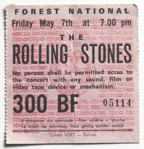 Billet concert ticket - , stub