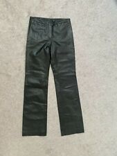 LE CUIR sz 34 Leather Pants BIKER Sports Wear Black ARGENTINA Straight Leg
