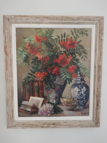Tableau huile sur toile signé - huile,