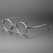 Mode Petite Taille Lunettes Rétro Pur Titane Lunettes Rondes Confortable Lunette