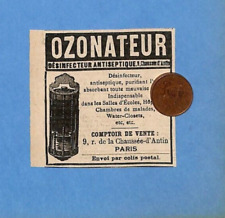 PARIS / OZONATOR DISINFECTOR / VERY SMALL ADVERTISEMENT 1902