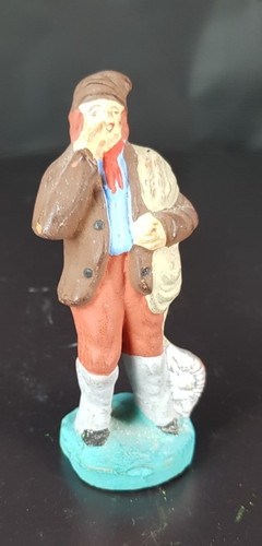 Santon argile pêcheur - argile, le