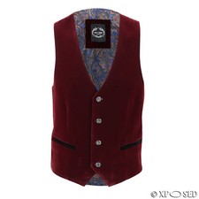 Hommes Créateur Vintage Velours Doux Gilet Rétro Smart Slim Décontracté Gilet