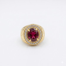 Bague Homme Fait Main Rubis