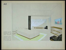 JACQUES ADNET, CHAMBRE A COUCHER - 1930 - POCHOIR, ART DECO