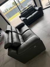 2 Canapés RELAX électrique 3PLACES et 2PLACES en CUIR véritable  CRACK