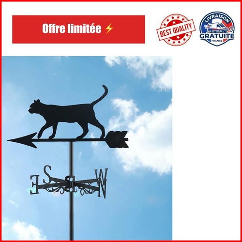 Girouette chat métal - girouette,