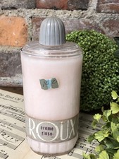 Vintage 50s Hair Creme Rinse Glass Bottle Orig Price Sticker Prop Salon Decor