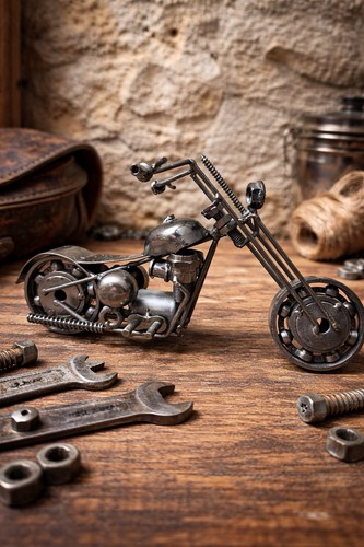 Moto chopper miniature - , en