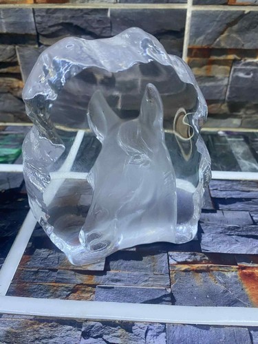 Sculpture cheval verre - , givré