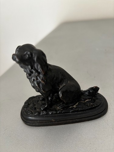 Bronze chien king charles - king,