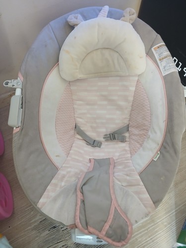 Transat bébé gris rose blanc