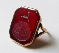 Bague OR 14k intaille