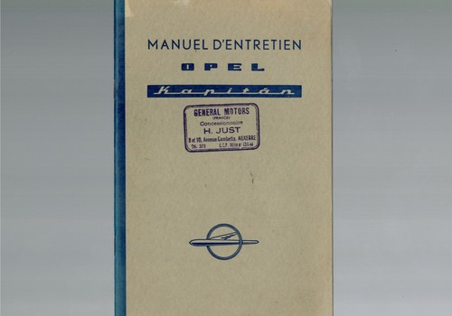 Notice entretien opel - notice, d'entretien