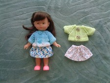 vêtement poupées 20 cm convient à mini corolline (lot de 2 tenues) jupe et gilet