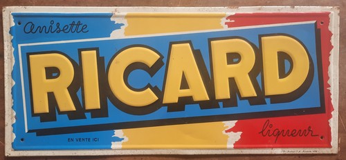 Ancienne plaque tole ricard - ancienne,