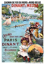 Affiche chemin de fer Nord & Nord Belge - Dinant-sur-Meuse