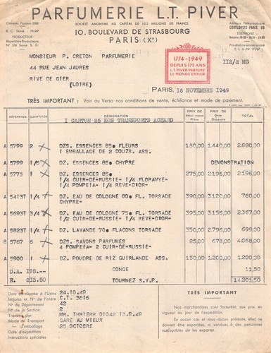 1949 parfumerie piver a - 1949,