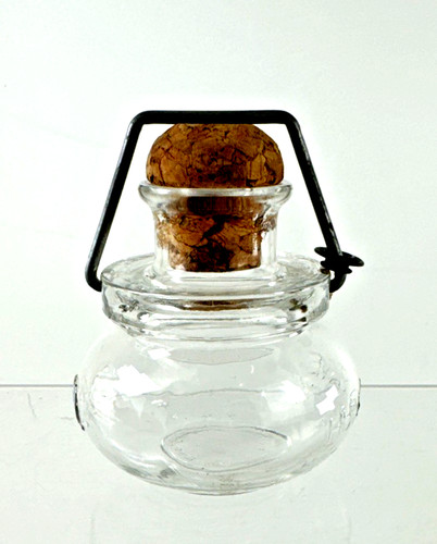 Vtg cruet clear glass - vtg, o