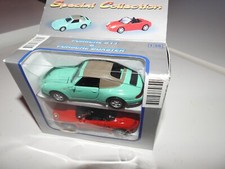 lot de 2 voitures miniatures  PORSCHE 911 et PORSCHE BOXSTER   1/38 neuves  
