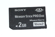 SONY MEMORY STICK PRO DUO CARTE MEMOIRE 2 GB MARK 2 CONSOLE PSP SONY CYBER SHOT