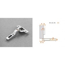 Charnière invisible à visser 105° Self-closing série 100-entraxe 48 mm-C9mm SAL